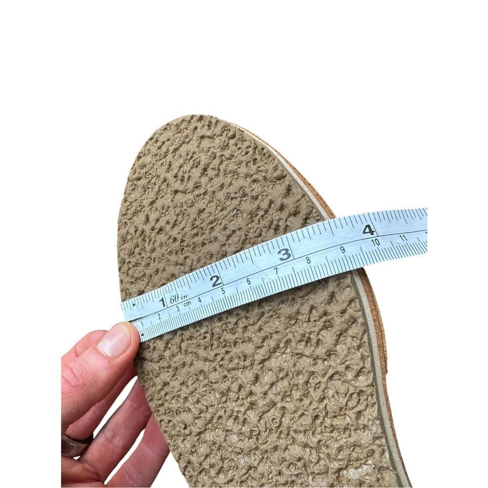Crupon Trevi Standard Tan Leather Minimalist Sandals 38 NWT - Picture 9 of 9